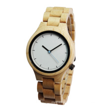 Custom logo wood wristwatch with Japan 2035 movement quartz watch